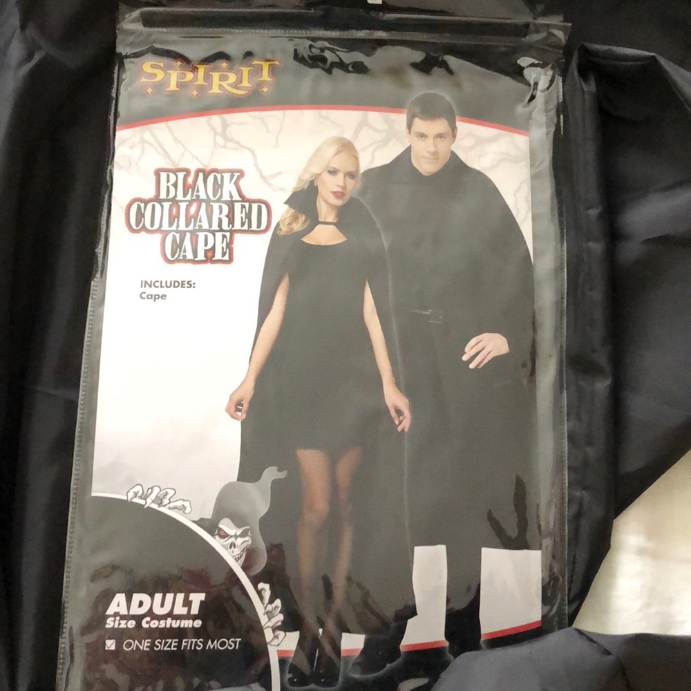 Brand New Black Collared Cape